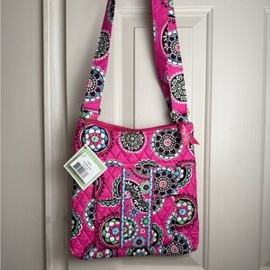 NWT Vera Bradley Hipster Crossbody In Cupcake Pink Retired Pattern